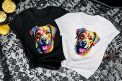 Colorful Dog Face SVG, Colorful Dog Portrait Clipart png Product Image 4