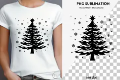 Christmas tree silhouette png design for T-shirts Product Image 4