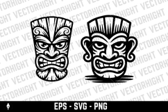 Tiki tribal wooden mask set and Tiki mug. Hawaiian tradition Product Image 4