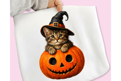 Funny Black Cat Pumpkin PNG, Black Cat Pumpkin PNG SVG Product Image 5