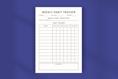 Minimal Weekly Habit Tracker Template | Canva Habit Planner Product Image 4