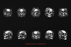 10 Bundle Dark Art Spider Skull Head Gothic Horror Scary Product Image 6