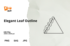 Elegant Leaf Outline Frame Product Image 1