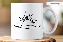 Sun And Waves Doodle SVG Product Image 4