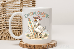 Coastal Cowgirl PNG Cute Western Duck Sublimation Product Image 3