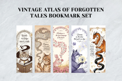 Vintage Atlas of Forgotten Tales Bookmark Set,Literary Gift Product Image 4