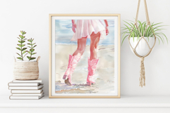 Watercolor Coastal Cowgirl Boots Beach Print Product Image 4