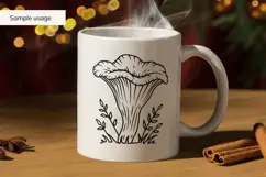 Black Trumpet Mushroom SVG, PNG, DXF Product Image 4
