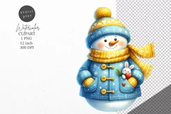 Christmas clipart, Snowman clipart, Winter sublimation Product Image 1
