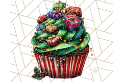 Christmas Cupcake PNG Clipart, Cute Food PNG, Holiday Treat Product Image 4