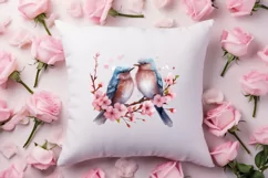 Breeds of Valentine Kissing Birds, Valentine's Day Clipart Product Image 4