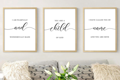 Bible Verse Wall Art Set of 3 Prints Product Image 4