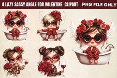 Lazy Sassy Angle for Valentine Clipart PNG Product Image 1