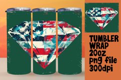Vibrant USA Flag Tumbler Wrap Sublimation 20oz Product Image 1