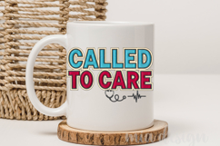 Called To Care PNG, Faux Embroidery Nurse Sublimation Product Image 3