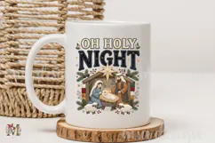 Oh Holy Night PNG, Nativity Scene Christmas Sublimation Product Image 3
