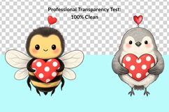 25 Chibi Valentine Animals Clipart Bundle Product Image 4