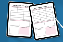 Mental Health Safety Plan Planner | Editable Canva Template Product Image 4