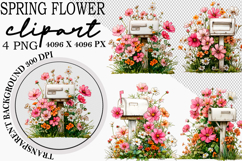 Whimsical Bunny Easter Clipart, Watercolor Easter Bunny PNG Product Image 1