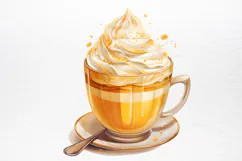 Christmas Hot Cocoa Watercolor Clipart PNG Product Image 4