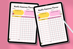Cute Weekly Expenses Planner Editable Canva Template Product Image 4