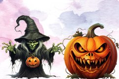 Halloween Pumpkin Sublimation Clipart, Halloween Pumpkin Product Image 5