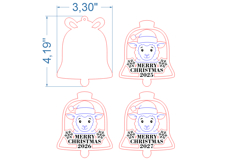 Christmas Tree Toy Sheep SVG laser cut file for Glowforge Product Image 4