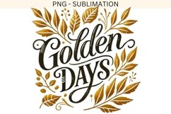 Golden Days Fall Design, Sublimation Tshirt Digital Print Product Image 3
