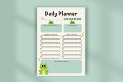 Cute Kids Daily Planner Template Editable Canva Printable Product Image 3
