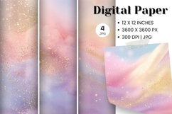 Rainbow glitter Background Wallpaper Sparkles Digital Paper Product Image 1