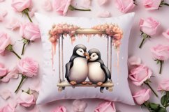 Valentine Animal On Swings Clipart, Valentine Animal Clipart Product Image 4