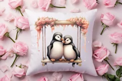 Valentine Animal On Swings Clipart, Valentine Animal Clipart Product Image 4