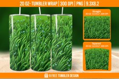 Grass Tumbler Wrap Designs, Sublimation Wrap Product Image 1