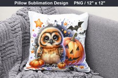 Halloween Owl - Halloween pillow Sublimation Design Product Image 5