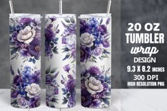 Floral Spring flowers Tumbler Wrap, Floral Tumbler Wrap Product Image 1