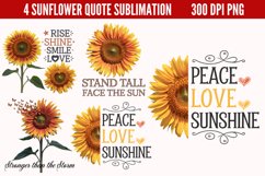 Sunflower Quote Collection Clipart PNG Product Image 1
