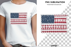 USA flag patchwork png design for T-shirts Product Image 4