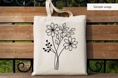 October Birth Flower Bouquet SVG - Cosmos Product Image 4
