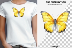 Yellow butterfly png design for T-shirts Product Image 4