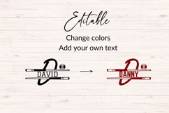 Billiards Split Monogram SVG Bundle AZ | Pool Cue &amp; 9 Ball Product Image 4