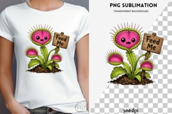 Cute venus flytrap png design for T-shirts Product Image 4