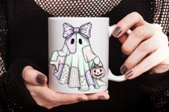 Pastel Halloween Ghost Png, Cute Girly Spooky Png, Fall Png. Product Image 4