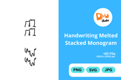 Handwriting Melted Stacked Monogram Product Image 1