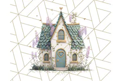 Whimsical Cottagecore Cottage PNG Clipart, Fairy House Png Product Image 4