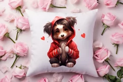 Cute Valentine Dog Clipart, Valentines Day Dog Clipart Product Image 4