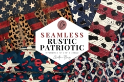 Seamless Cottagecore Patriotic Leopard Print Digital Paper Product Image 1