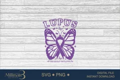 Lupus Awareness The Great Imitator SVG PNG |Ribbon Butterfly Product Image 4