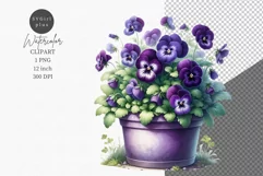 Flowers clipart, Pansies clipart, Spring clipart, Product Image 1
