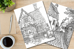 Cozy Cottage Life Coloring Pages 10 A4 PNG Product Image 4