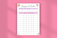 Teacher Assignment Tracker Template | Editable Canva Planner Product Image 4